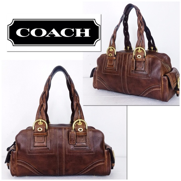 Coach Handbags - Coach Soho Tobacco Vachetta Leather Mia Satchel
